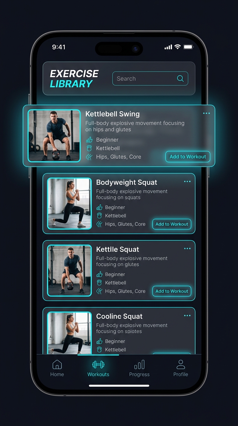 Kliens-profil és kiosztott edzésterv az AweSome Trainer edzői nézetében